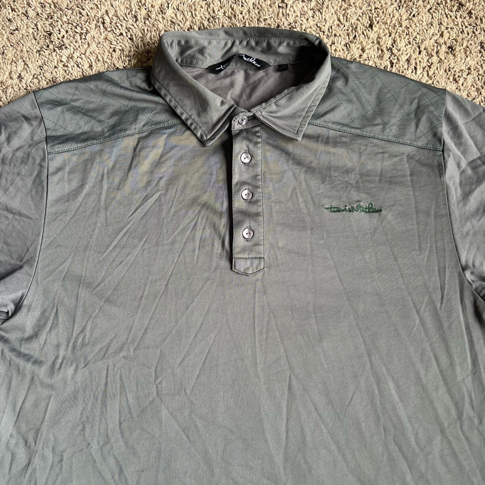 Travis Mathew Golf Polo Shirt Large Gray